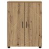 vidaXL Bathroom Cabinet with Door Artisan Oak 23.62 x 13.78 x 31.50 in