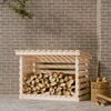 vidaXL Firewood Rack 42.5x28.7x31.1" Solid Wood Pine