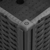 vidaXL Garden Planter Black Polypropylene Medium Portable