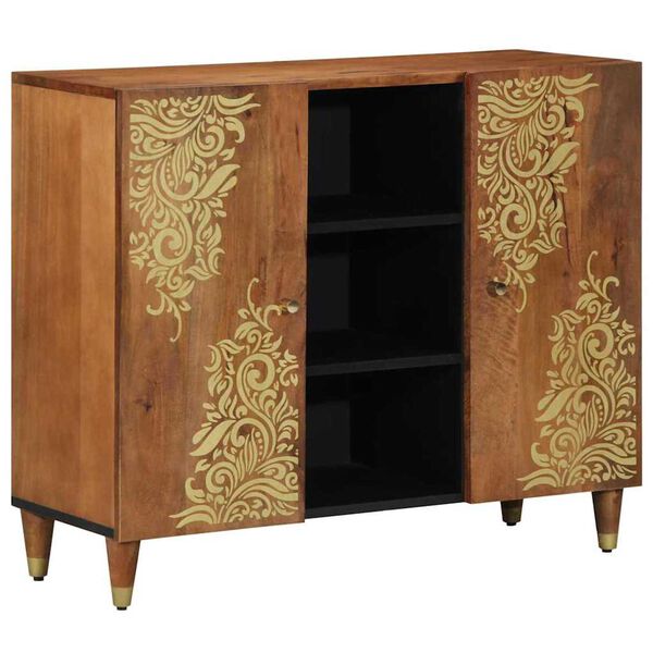 vidaXL Sideboard Brown 35.43 x 12.99 x 29.53 in Solid Mango Wood