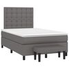vidaXL Box Spring Bed Gray and White