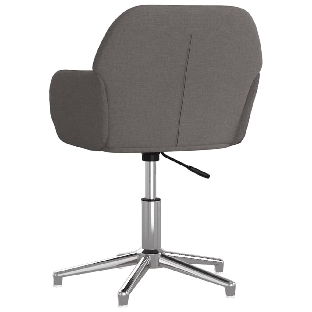 vidaXL Swivel Dining Chairs 2 pcs Dark Gray Fabric
