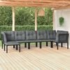 vidaXL Garden Lounge Set Black and Dark Grey
