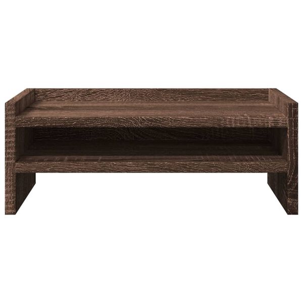vidaXL Monitor Stand Brown Oak 16.5x9.4x6.3" Engineered Wood