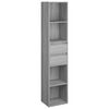 vidaXL Book Cabinet Grey Sonoma Engineered Wood Tall Book Cabinet