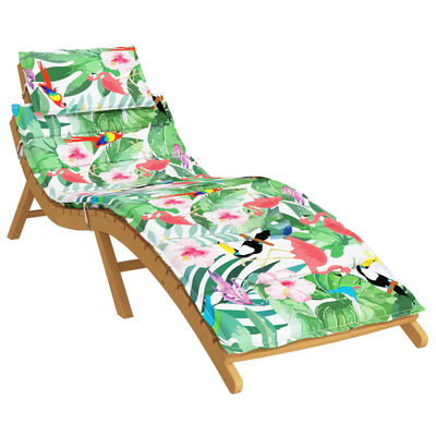 vidaXL Sun Lounger Cushion Multicolor Oxford Fabric
