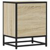 vidaXL Bedside Cabinet Sonoma Oak Engineered Wood, Steel