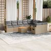 vidaXL Garden Sofa Set Beige and Light Grey