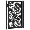 vidaXL Garden Gate Black 39.4x59.1" Steel Trace  Design