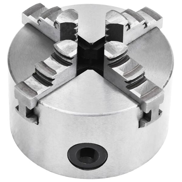 vidaXL 4 Jaw Self-Centering Lathe Chuck 3.94 " Steel