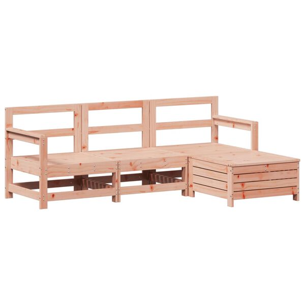 vidaXL Garden Sofa Set Reddish-Brown Solid Douglas Fir Wood Medium