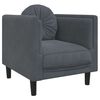 vidaXL Sofa Set Dark grey Velvet (100% polyester), plywood, solid wood