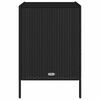 vidaXL Garden Storage Cabinet Black PE Rattan 21.7x23.2x31.5 in