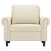 vidaXL Sofa Chair Cream Faux leather, metal, foam Medium