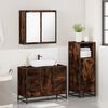 vidaXL Bathroom Furniture Set Smoked Oak Engineered wood Three-piece set