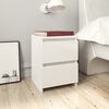 vidaXL Bedside Cabinet High gloss white Engineered wood Small