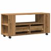 vidaXL TV Cabinet Artisan Oak Engineered Wood Rollable TV Cabinet