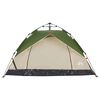 vidaXL Camping Tent Dome 3-Person Green Quick Release