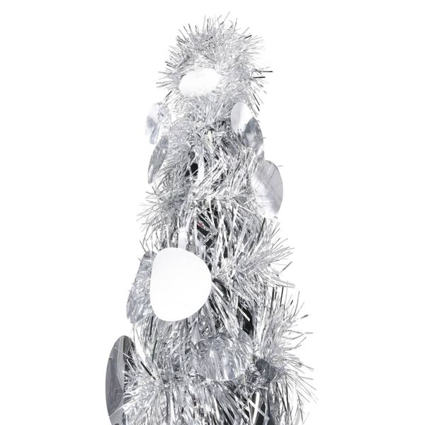 vidaXL Pop-up Christmas Tree Silver PET 59 in Collapsible