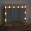 vidaXL Vanity Mirror with Mirror Artisan Oak 31.50 x 21.65 x 7.09 in
