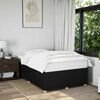 vidaXL Bed Frame Black Polyester, Plywood, Engineered wood, Solid pine wood