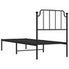vidaXL Bed Frame Black Steel Single Bed Frame Rectangular