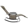vidaXL Sun Lounger Taupe Textilene Medium Foldable Folding Sun Lounger