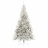 vidaXL Artificial Pre-lit Christmas Tree Silver 94.5" PET