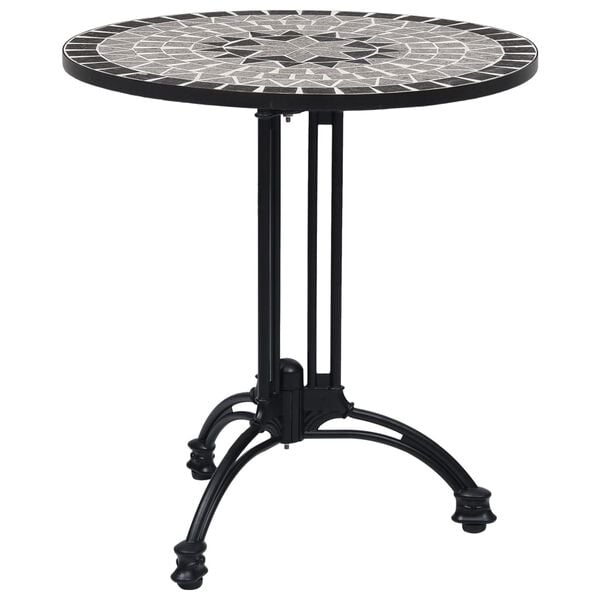 vidaXL Bistro Table Leg Black Cast aluminum Standard Industrial