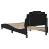 vidaXL Bed Frame "Viana" with LED without Mattress Black 35.4"x74.8"