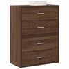 vidaXL Cabinet Set of 2 Brown Oak Engineered Wood Stackable Cabinet