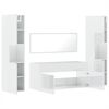 vidaXL Bathroom Furniture Set High gloss white Engineered wood