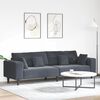 vidaXL Sofa with Cushion Dark Grey 98.43 x 30.31 x 29.92 in Velvet