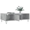 vidaXL Coffee Table Concrete Grey Engineered Wood, Iron