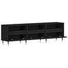 vidaXL TV Cabinet Black Oak 59.06 x 11.81 x 17.52 in Engineered Wood