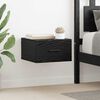 vidaXL Bedside Cabinet Black oak 35 x 35 x 20 cm Engineered wood
