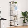vidaXL Bookshelf Black oak 60 x 24 x 168 cm Engineered wood