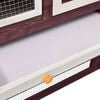 vidaXL Rabbit Hutch Mocha and White