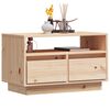 vidaXL TV Cabinet Natural Wood Solid Pine Wood Compact TV Cabinet