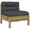 vidaXL Garden Sofa Set Anthracite Solid pinewood with treated finish Large