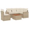 vidaXL Garden Sofa Set Beige, Cream, Brown
