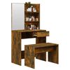 vidaXL Dressing Table Set Smoked Oak Engineered wood Dressing Table Set