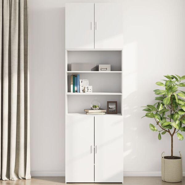vidaXL Wall Cabinet White Engineered wood Medium Wall Cabinet
