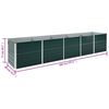 vidaXL Raised Bed Green Galvanized steel Extra Large Durable