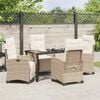 vidaXL Garden Dining Set 5 pcs Beige poly rattan