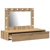 vidaXL Dressing Table Brown 39.37 x 15.75 x 27.56 in Engineered Wood