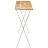 vidaXL Console Table Natural wood and metallic