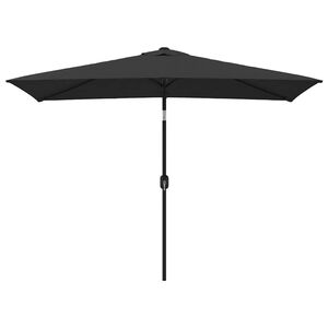 vidaXL Garden Parasol Black Polyester, Steel 118.1x78.7 in Tiltable