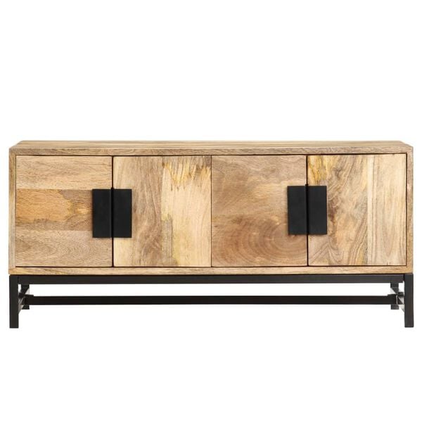 vidaXL Coffee Table Brown Solid mango wood and powder-coated steel