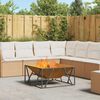 vidaXL Fire Pit Brown 31.50 x 31.50 x 15.75 in Steel